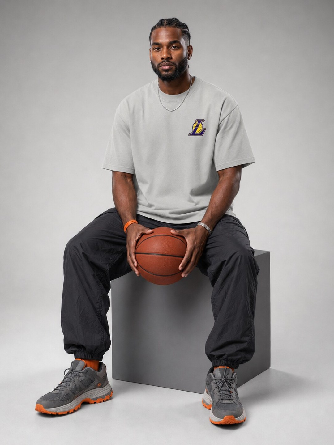Camiseta Lakers Court Legacy - Cinza — foto 4