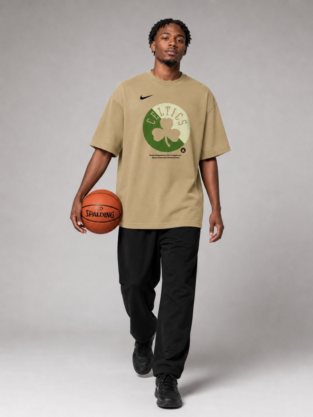 Camiseta Nike Celtics Court - Bege — foto 2