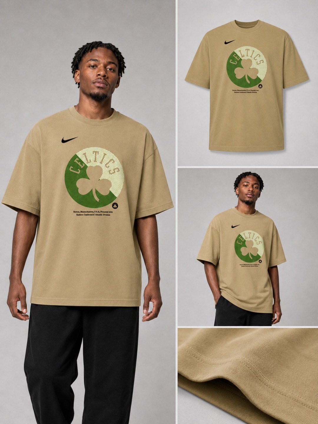 Camiseta Nike Celtics Court - Bege — foto 3