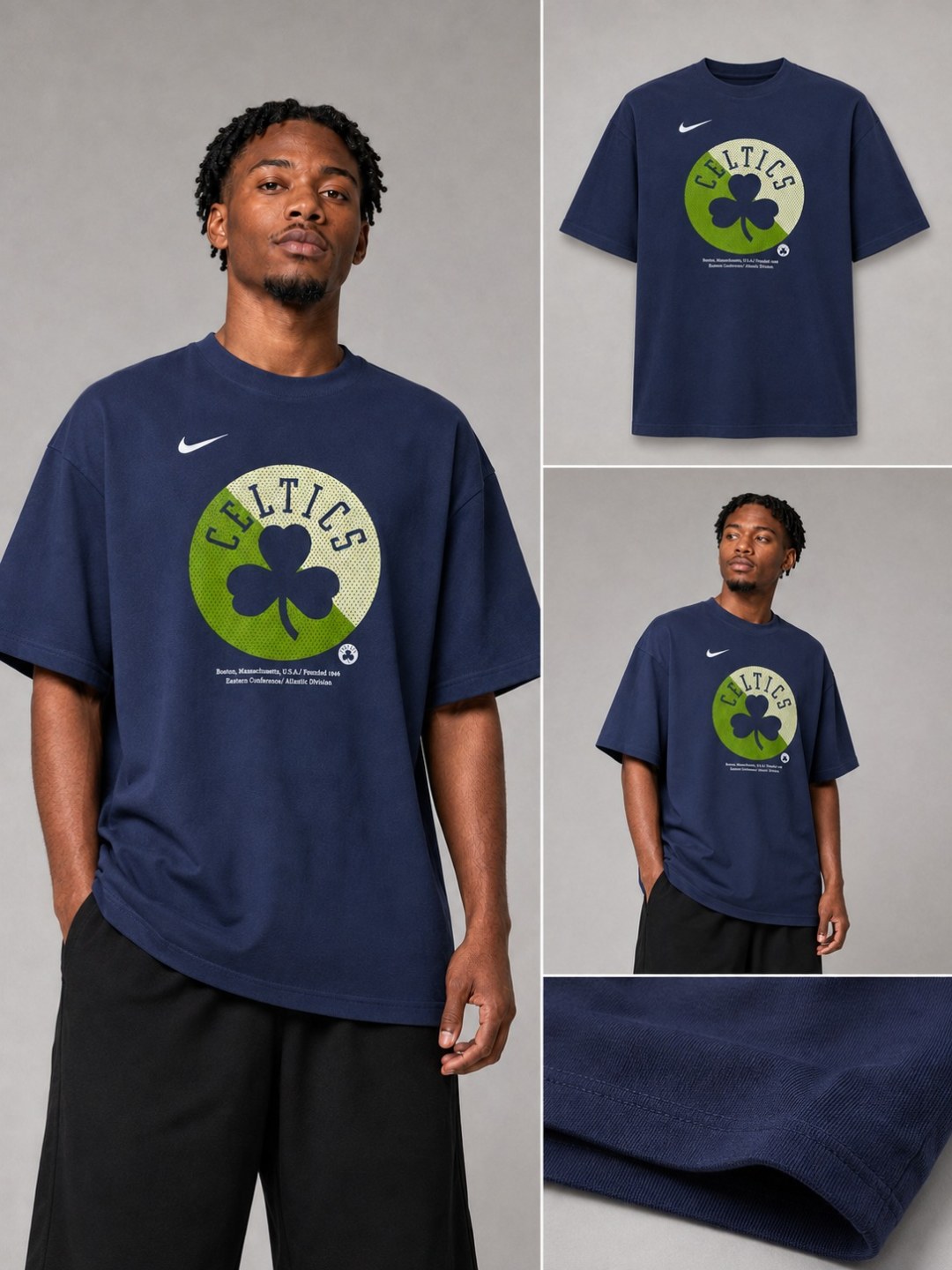 Camiseta Nike Celtics Court - Marinho — foto 3