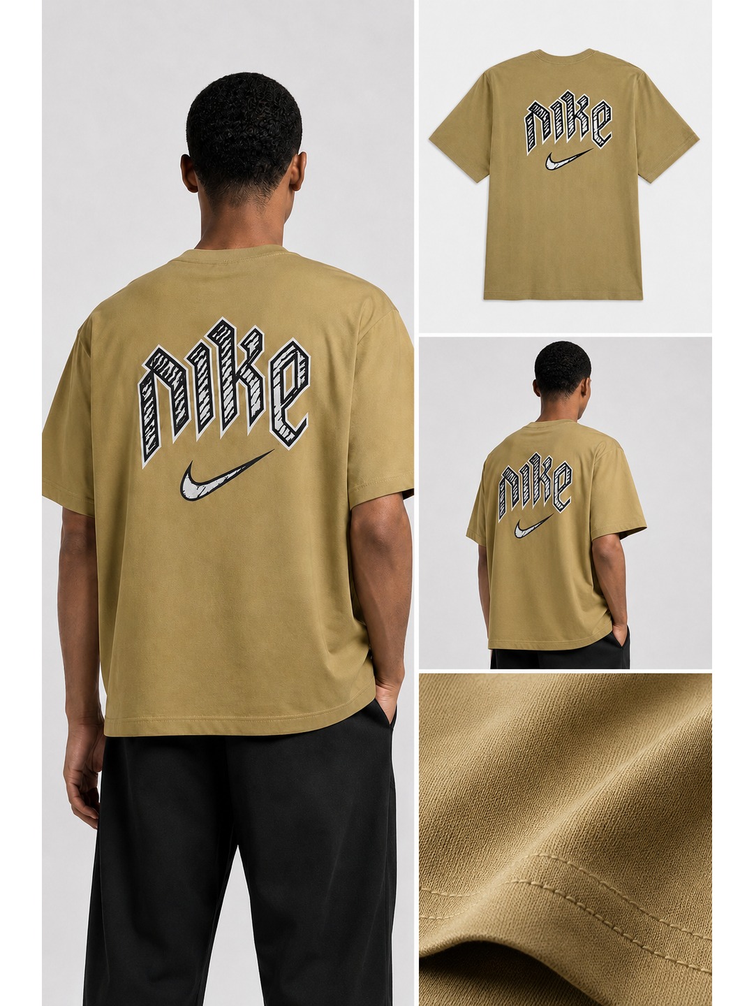 Camiseta Nike Gothic Division - Caqui — foto 5