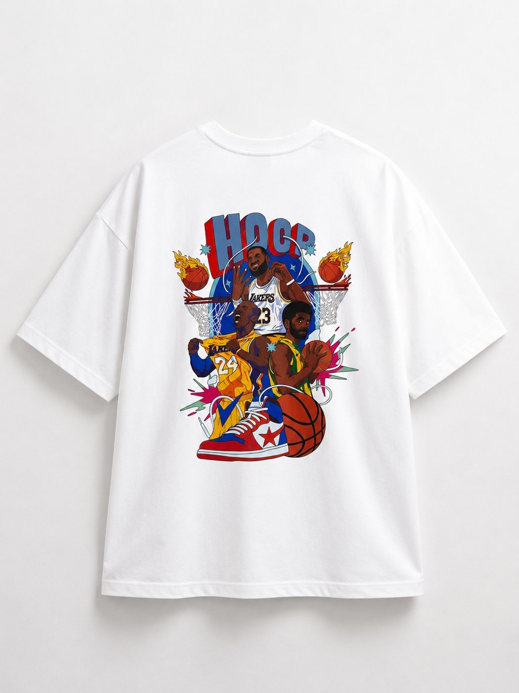Camiseta Oversized Hoop Legends branca 