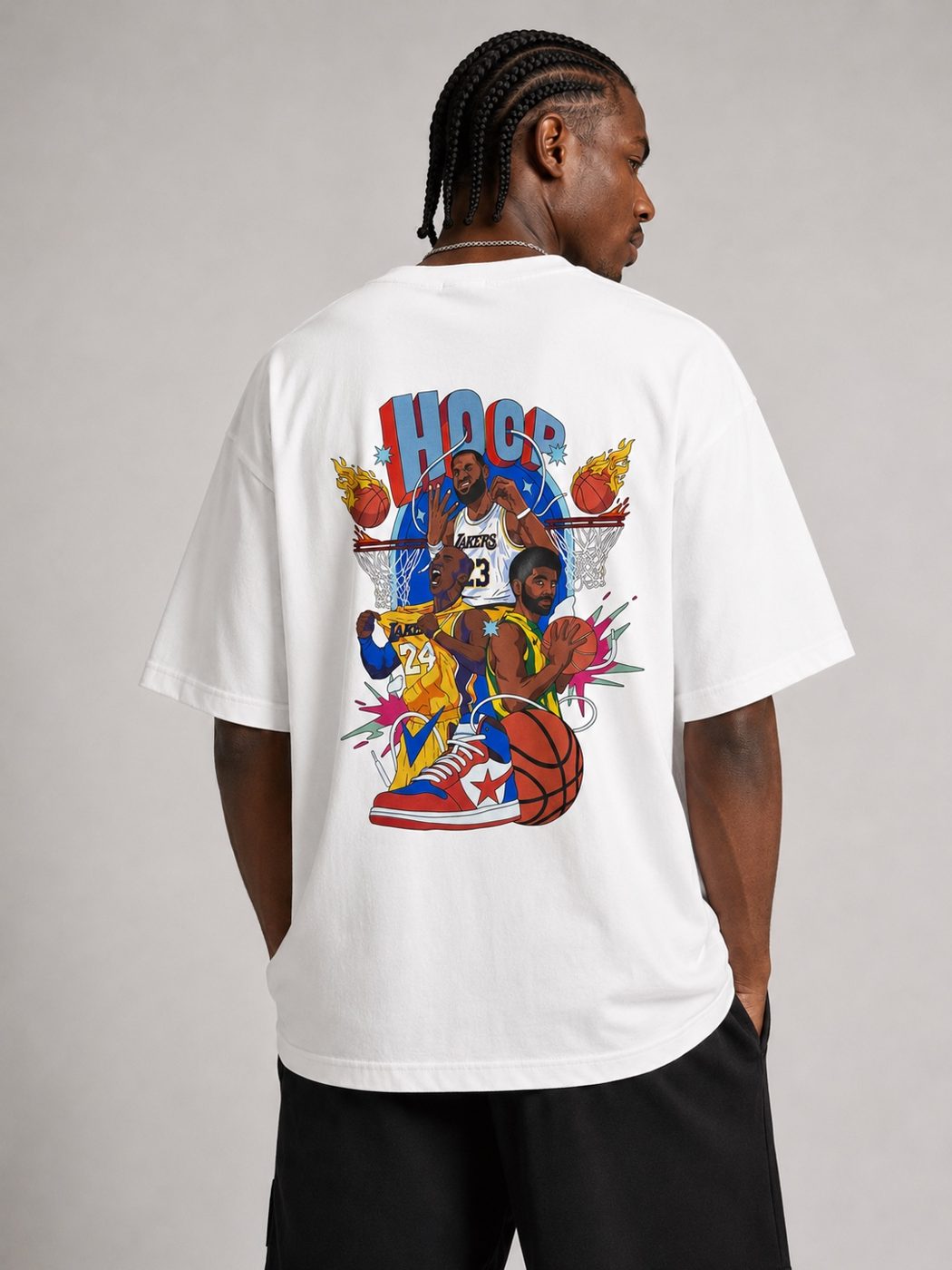 Camiseta Oversized Hoop Legends branca  — foto 2