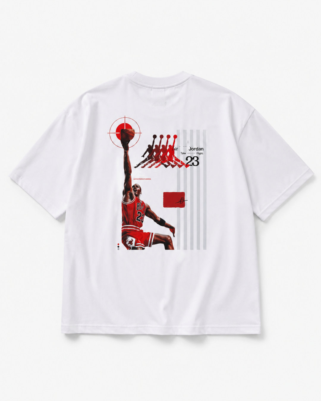 Camiseta oversized Jordan alvo branca 