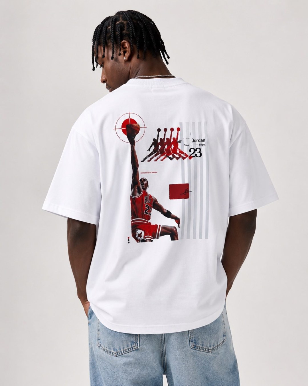 Camiseta oversized Jordan alvo branca  — foto 2
