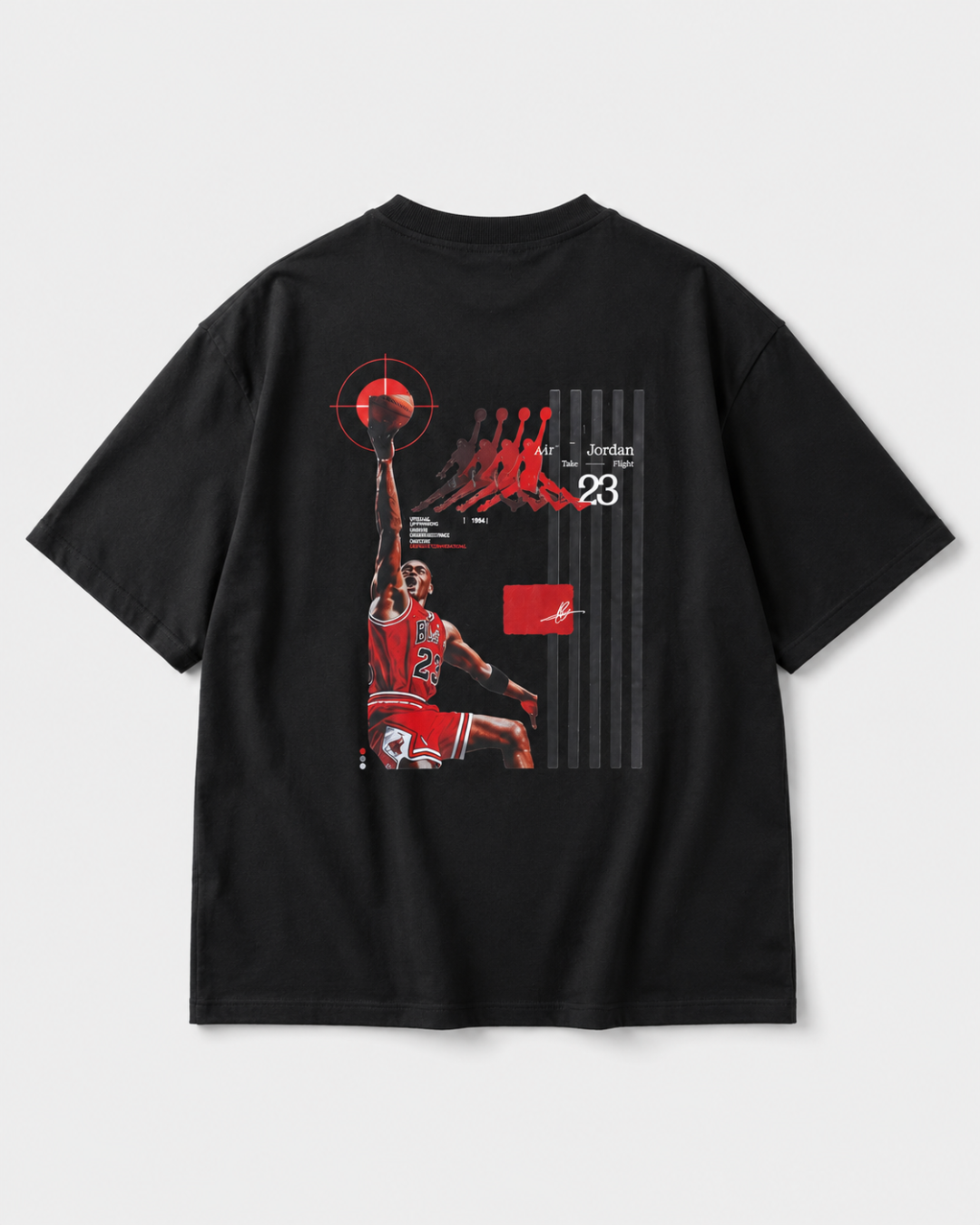 Camiseta oversized Jordan alvo preta