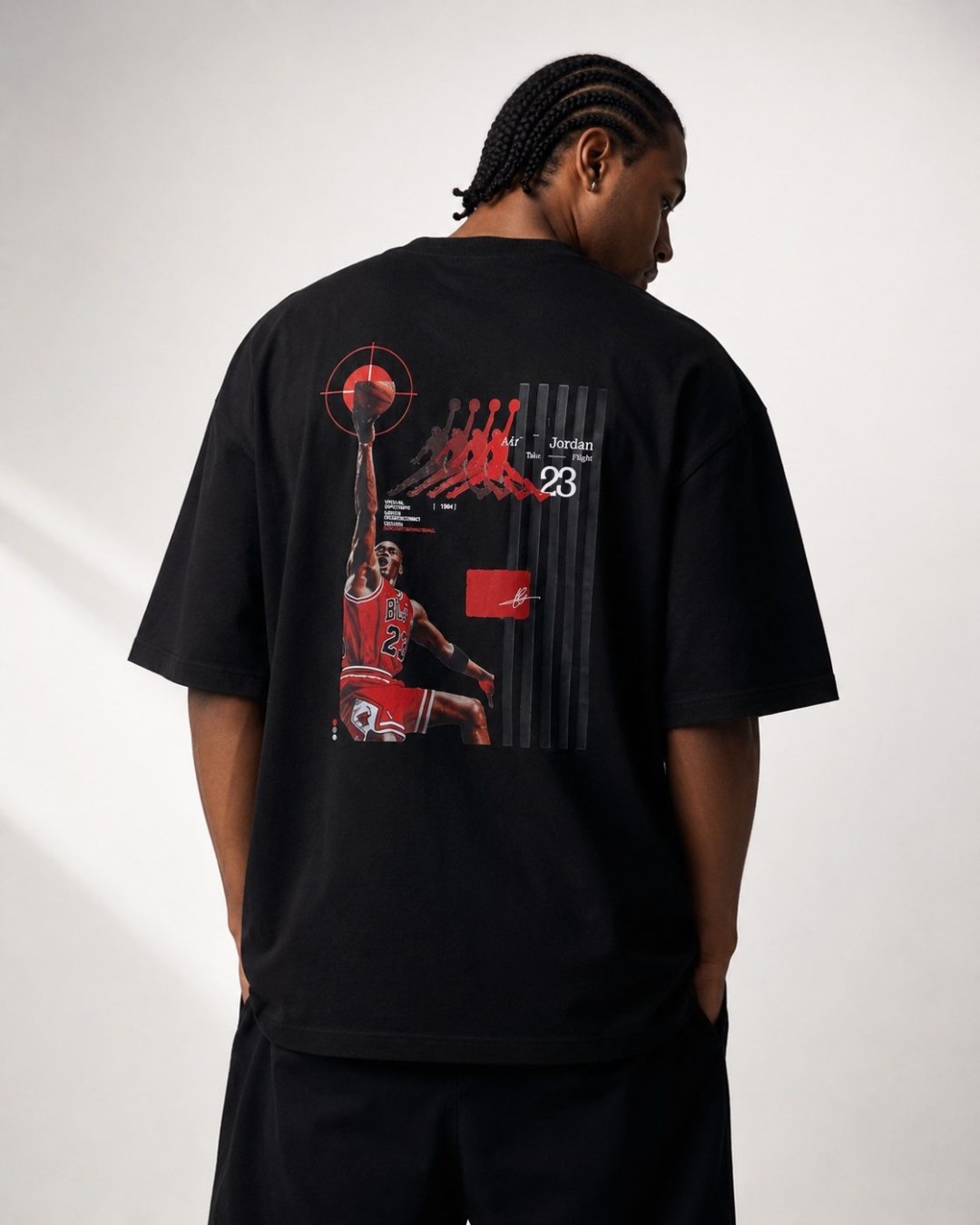 Camiseta oversized Jordan alvo preta — foto 2