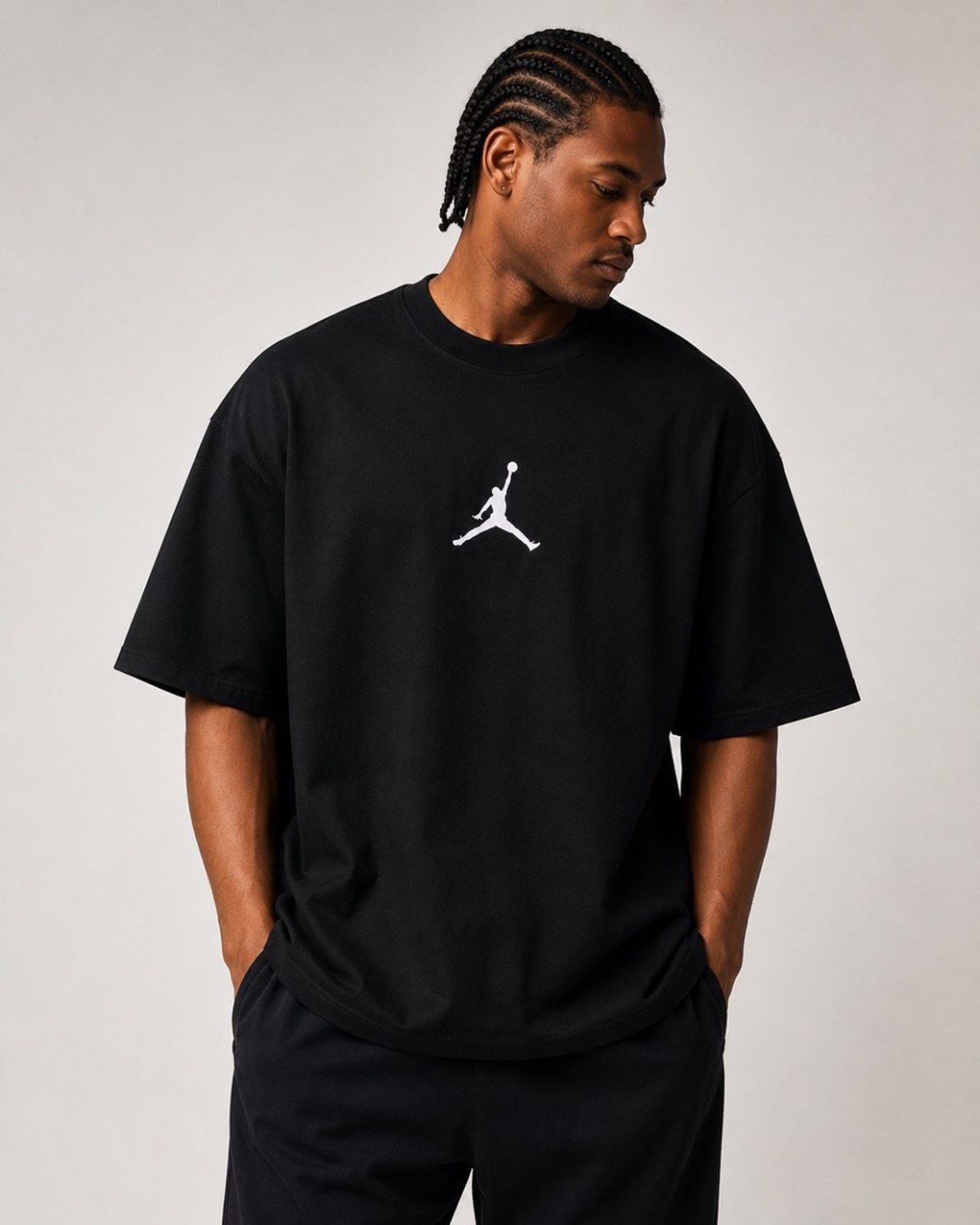 Camiseta oversized Jordan alvo preta — foto 4