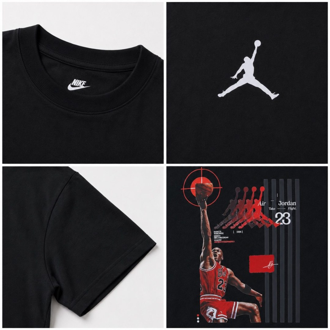 Camiseta oversized Jordan alvo preta — foto 5