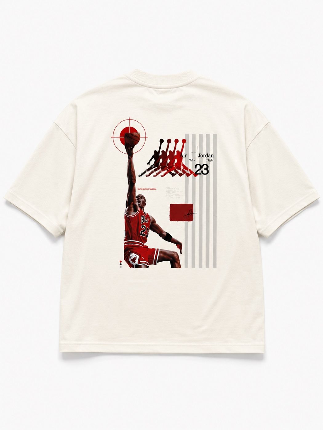 Camiseta oversized Jordan alvo off white 