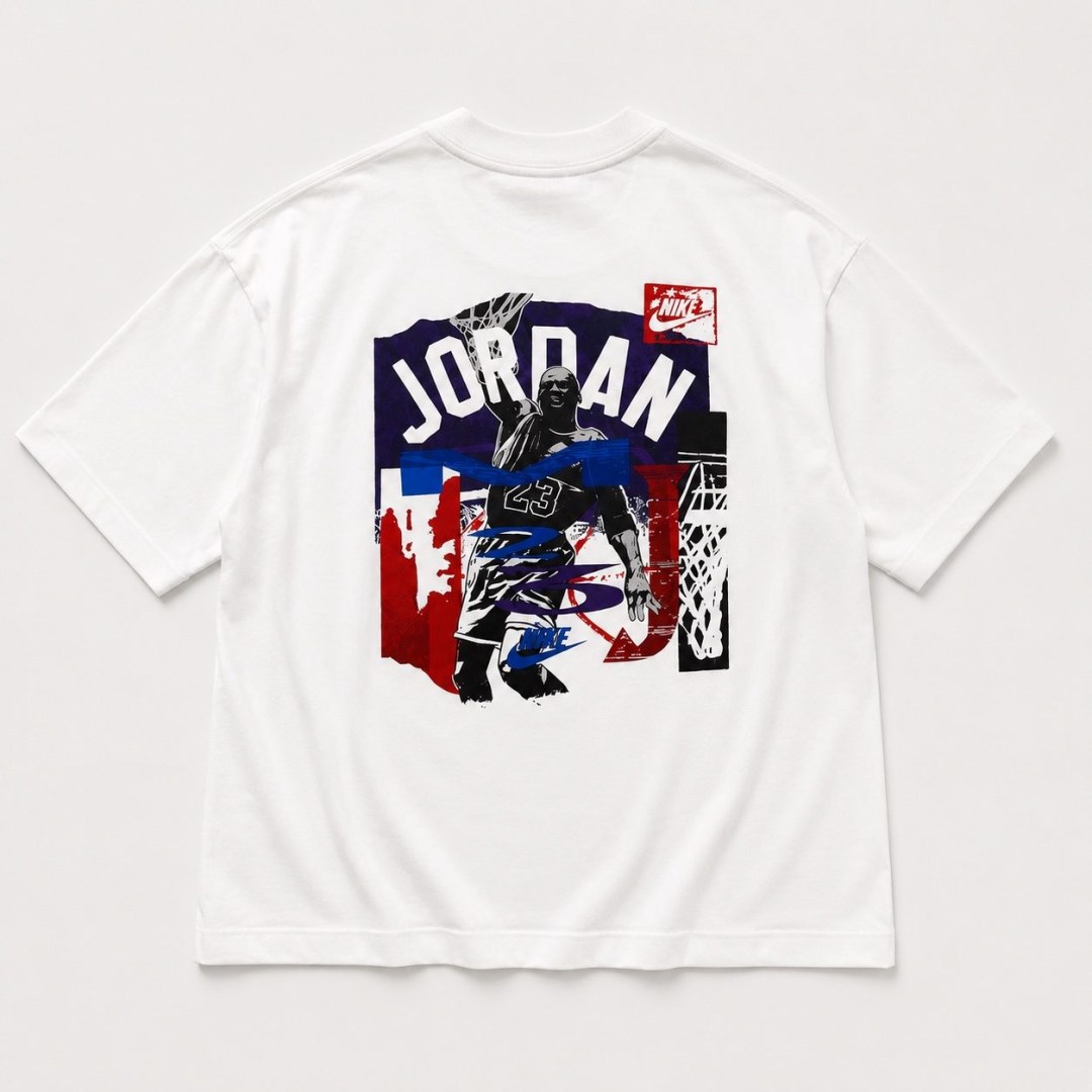 Camiseta Oversized Jordan Court Legacy Off white 