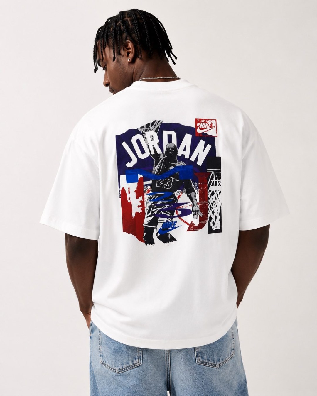 Camiseta Oversized Jordan Court Legacy Off white  — foto 2