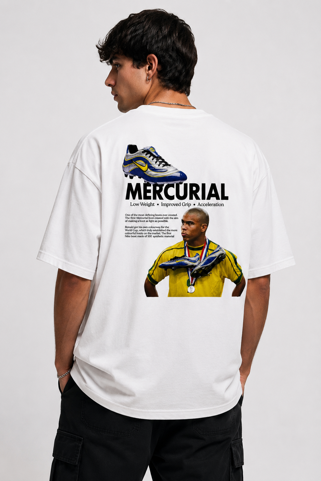 Camiseta Oversized Mercurial Legacy Branca 
