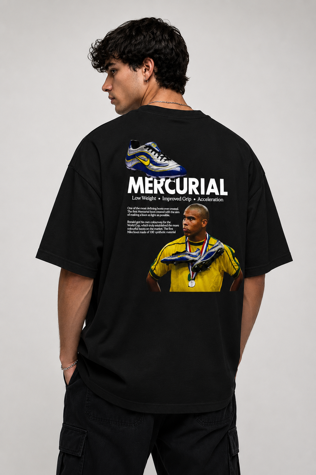 Camiseta Oversized Mercurial Legacy Preta 