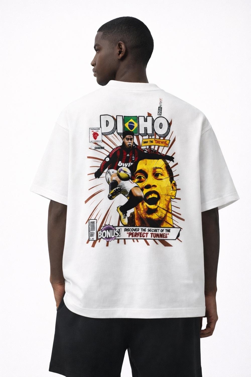 Camiseta oversized Ronaldinho branca  — foto 3