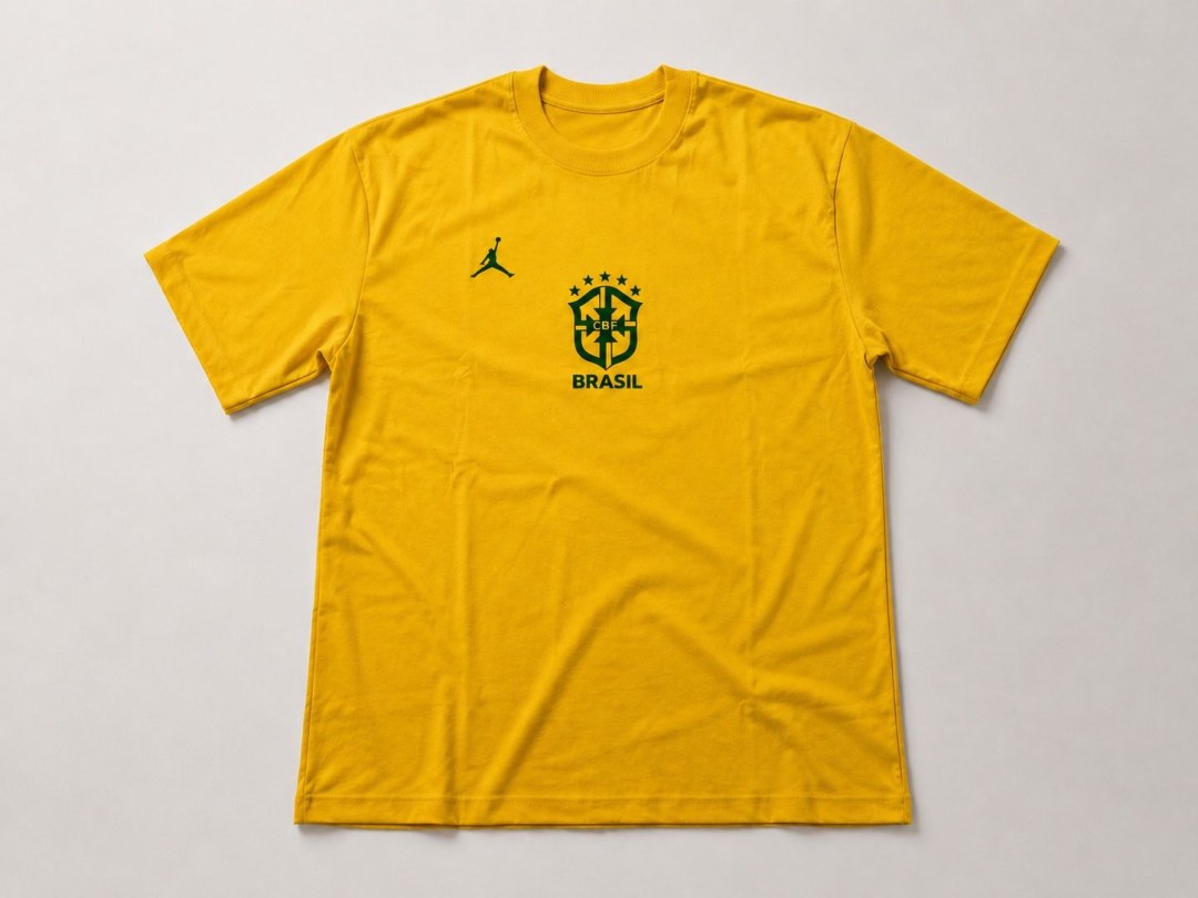 Camiseta Oversized Suedine Brasil Heritage Amarelo
