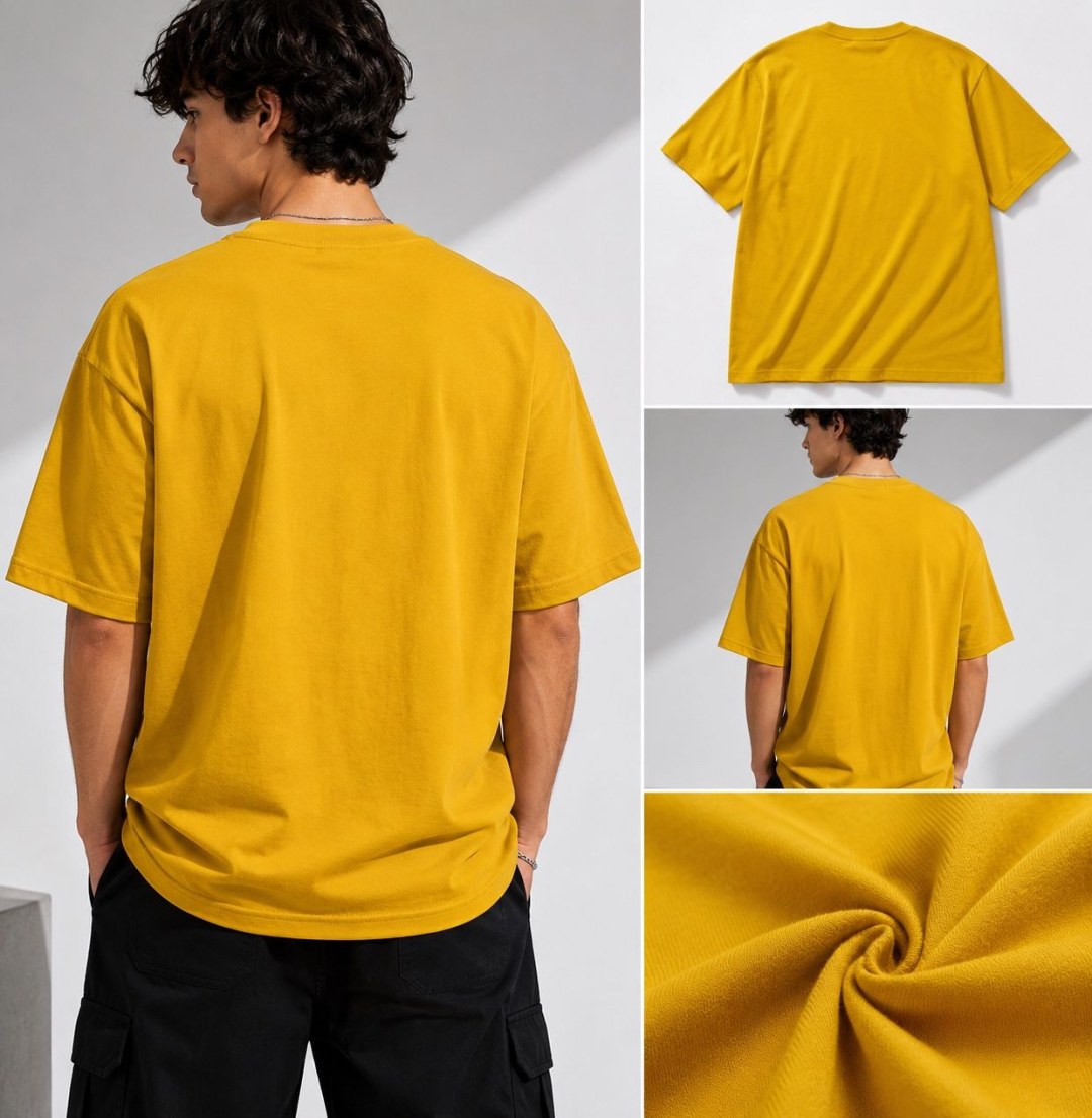 Camiseta Oversized Suedine Brasil Heritage Amarelo — foto 3