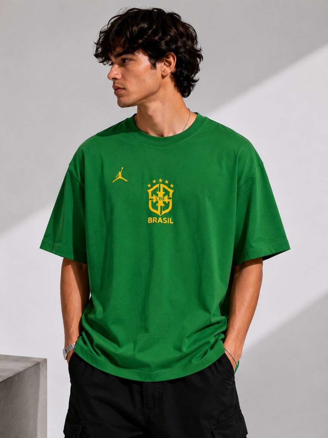 Camiseta Oversized Suedine Brasil Heritage Verde — foto 2