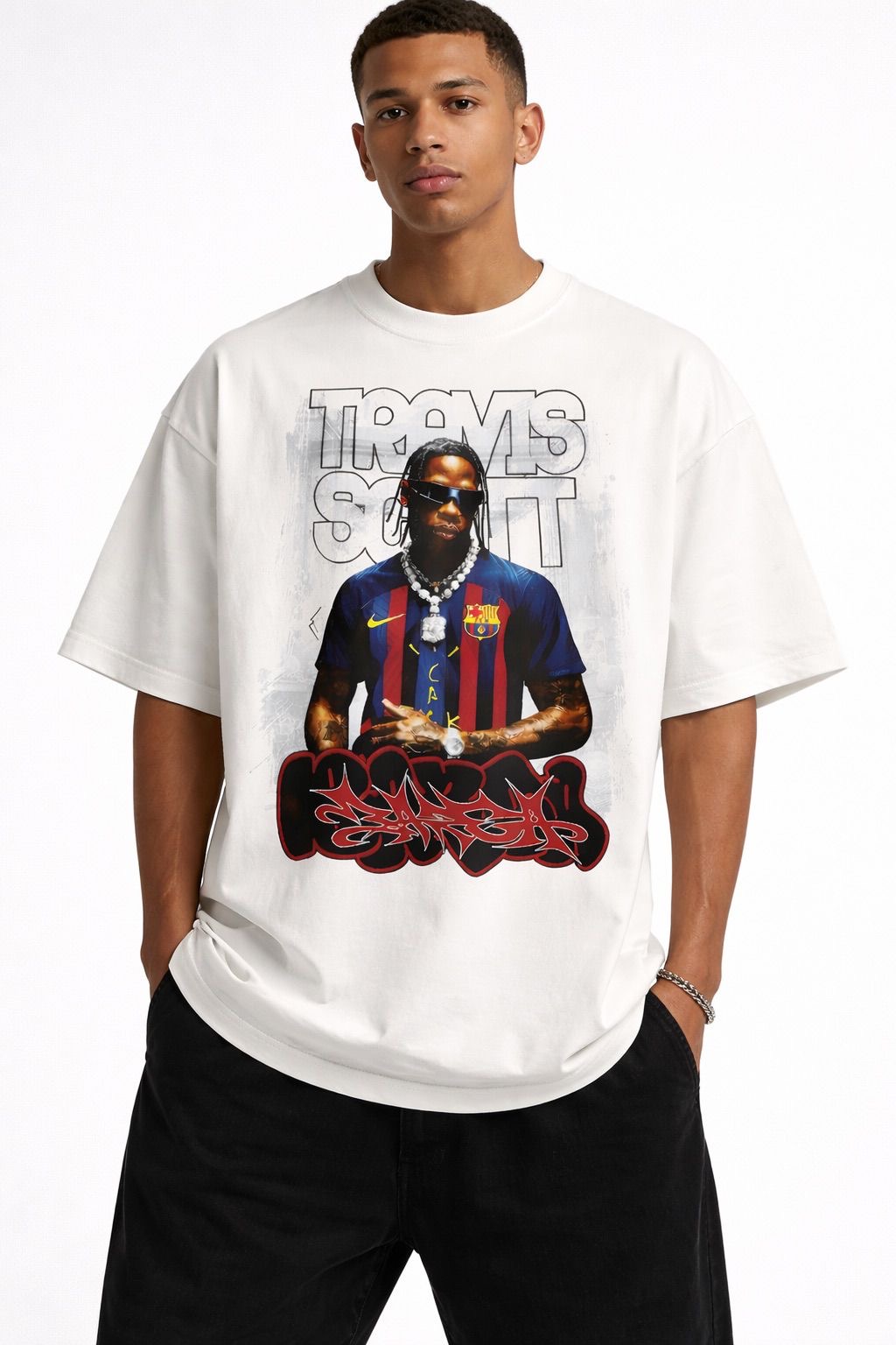 Camiseta oversized Travis Barça off — foto 2