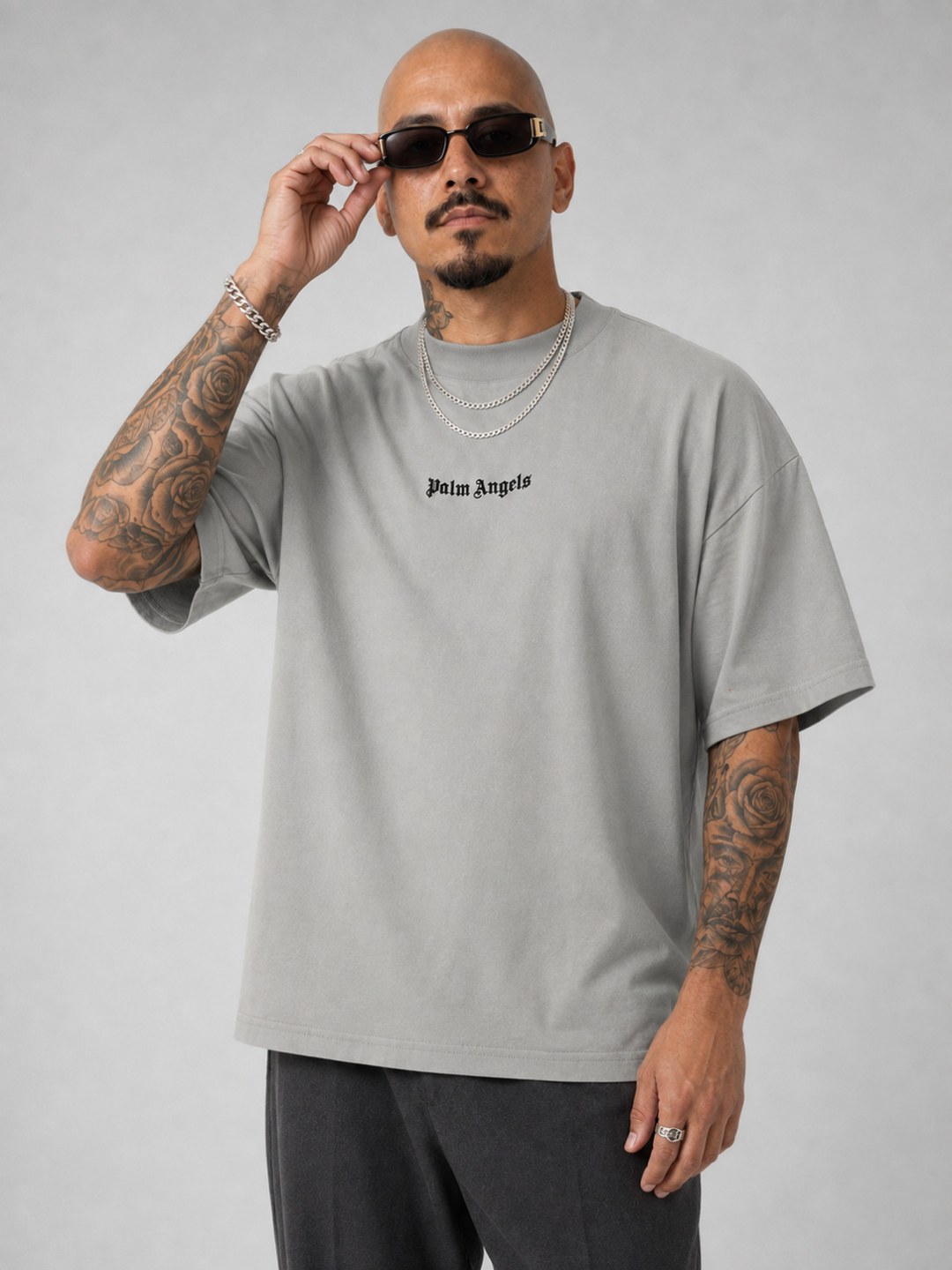 Camiseta Palm Angels - Cinza  — foto 4