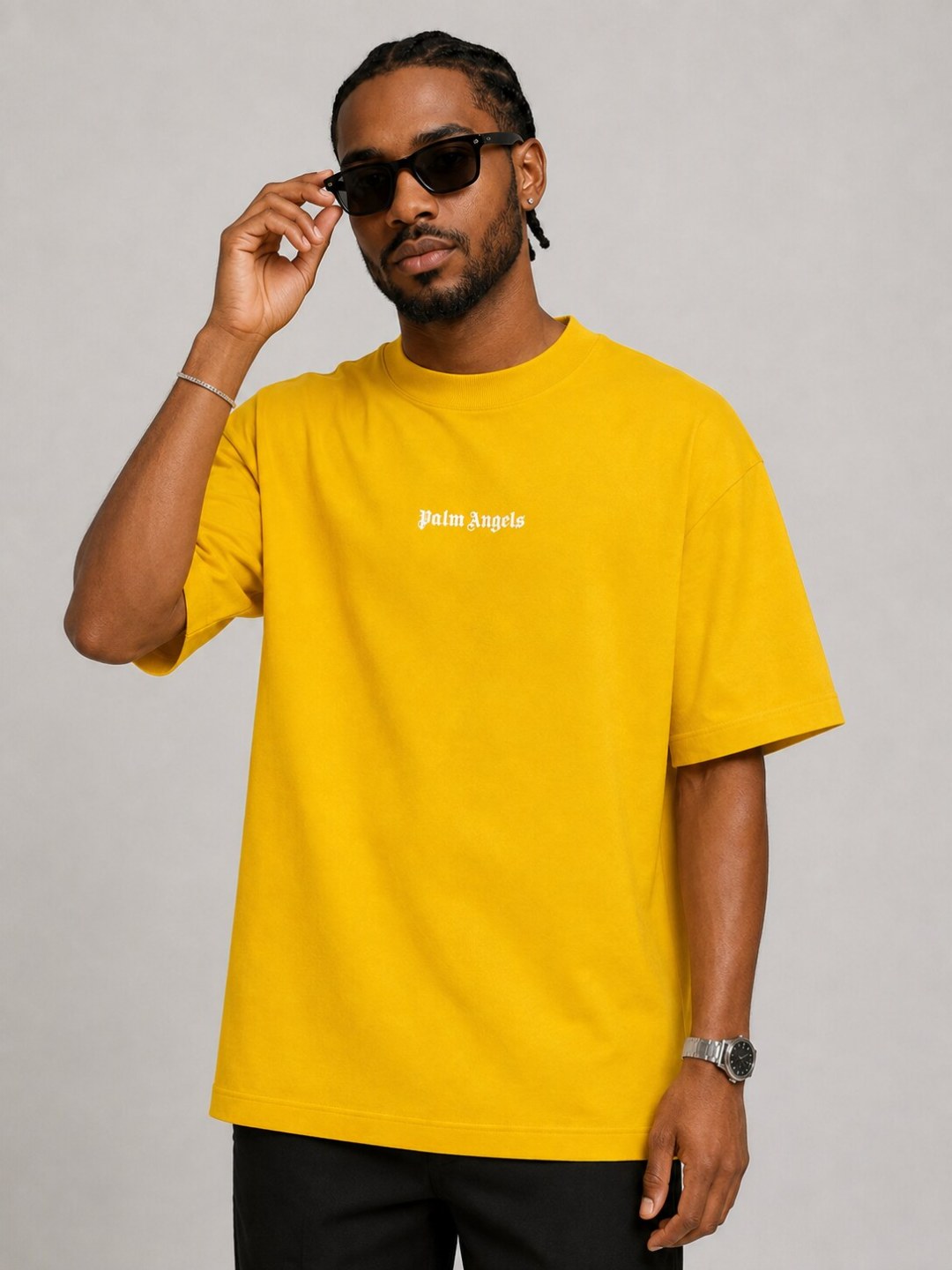 Camiseta Palm Angels Vertical Legacy - Amarela  — foto 3