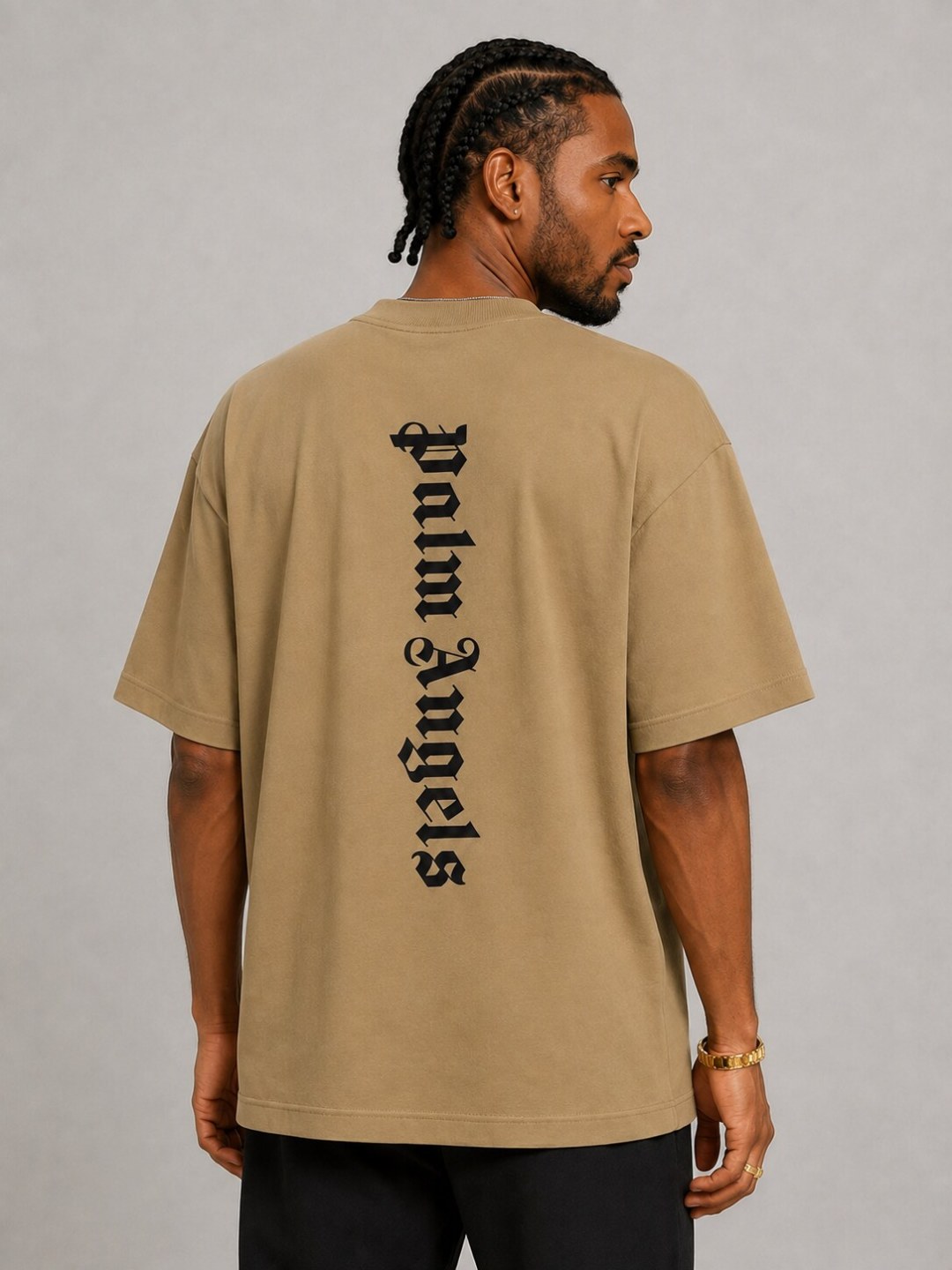 Camiseta Palm Angels Vertical Legacy - Bege