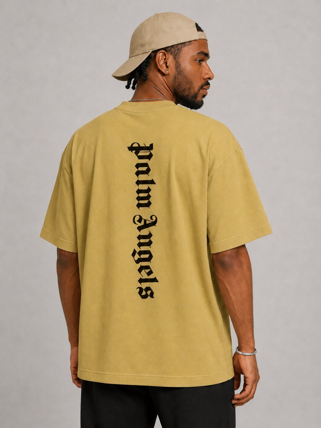 Camiseta Palm Angels Vertical Legacy - Caramelo 