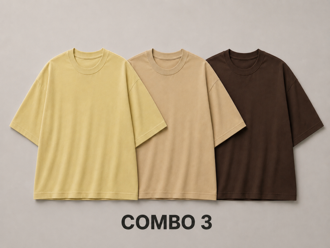 Combo 3 camisetas oversized tamanho G