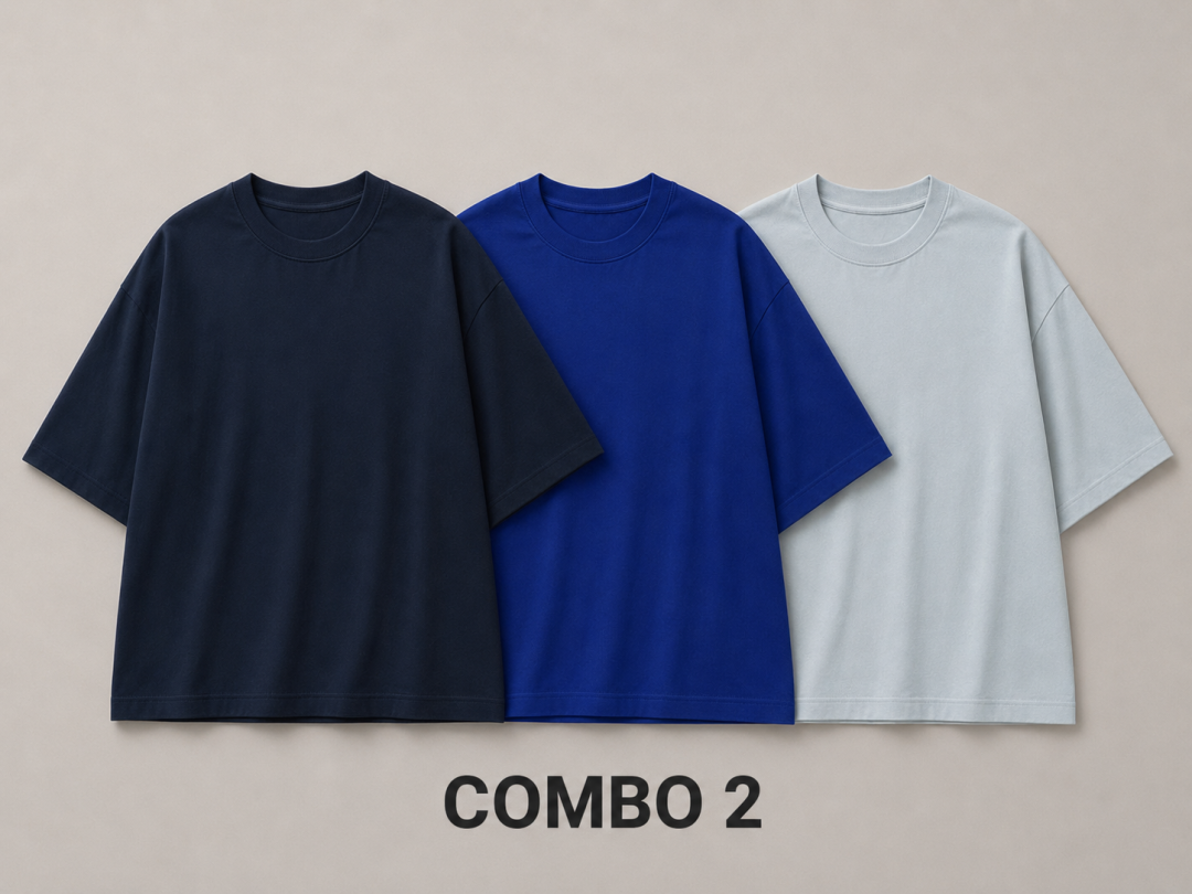 Combo 3 camisetas oversized tamanho GG