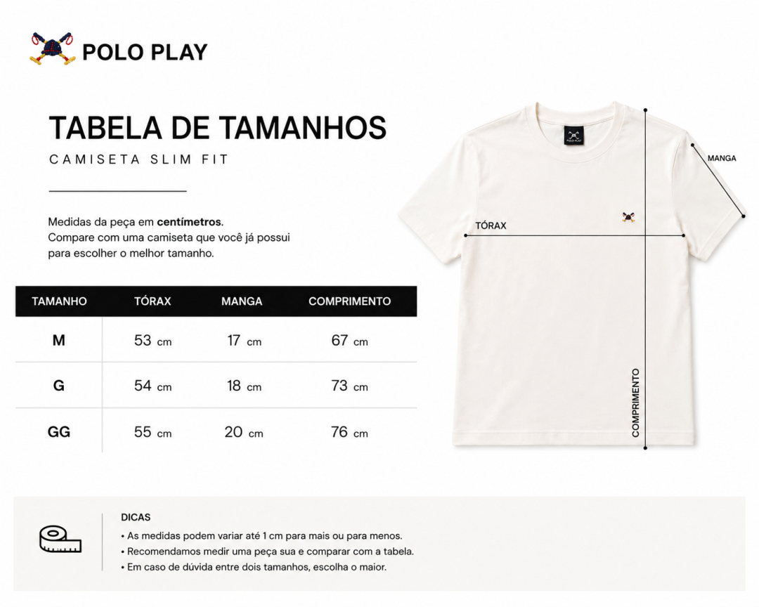 Polo Play Camiseta Slim Peruvian Signature — Preta  — foto 4
